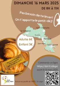 Livraison de petit-déjeuner proposée par l'APEL de l'école Saint-Léger